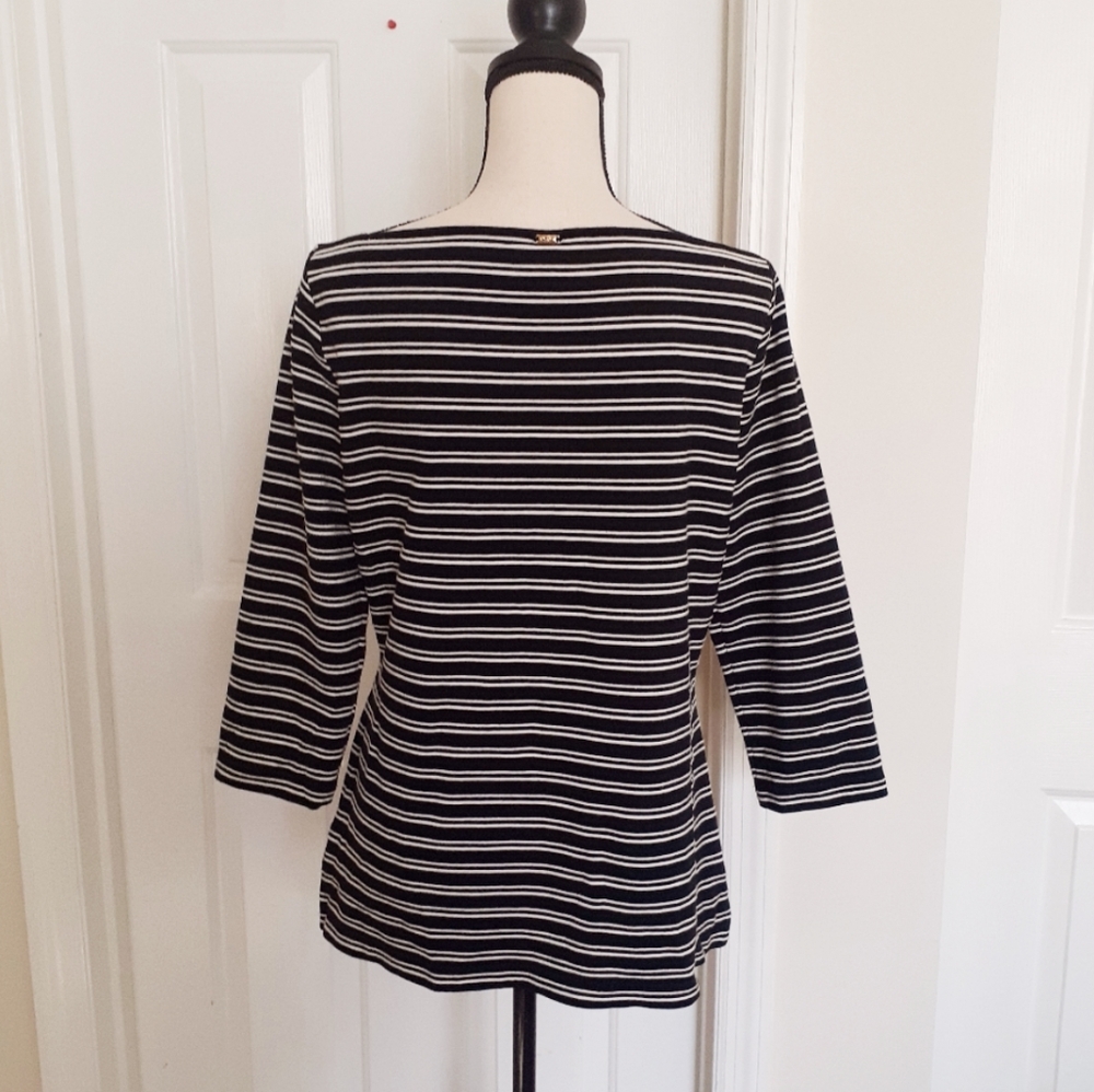 St John Square Neck Striped Top - Picture 3 of 11